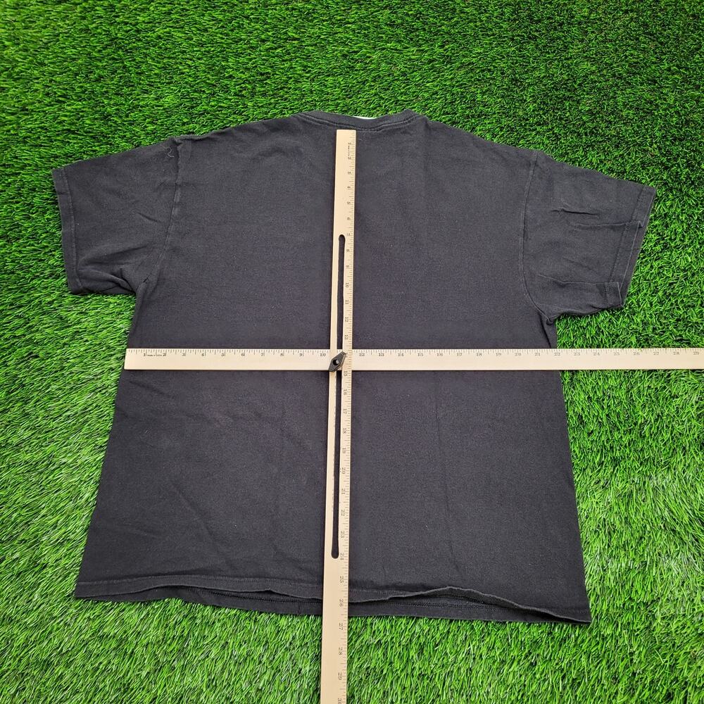 Vintage Native-American Wolf Shirt L/XL 22x26 Black 90s Y2K - Picture 3 of 13